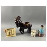 Vintage McCoy Ceramic Donkey Planter & More