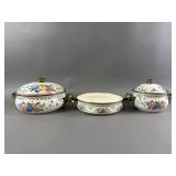 Vintage Floral Kamenstein Pots & Dish