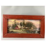 Rustic Framed Sunset at Riverbend Farm