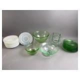 Vtg Uranium & Iridescent Glassware