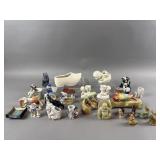 Various Porcelain Figurines, Tooth Pick Holders