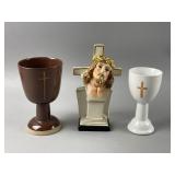 MCM Marshall Studios Brown Goblet & More