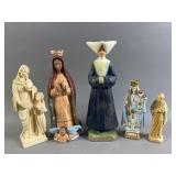 Vtg Ceramic Religious Figures