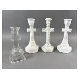 Vintage Milk Glass Crucifix Candle Holders & More