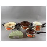Vintage Oriental Kitchen Pans And Omelette Cooker