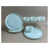 Fire King Light Blue Plates & Teacups
