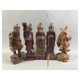 Vtg Asian Wood Figures
