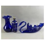 Cobalt Blue Decorative Swan Planter, Vase & More