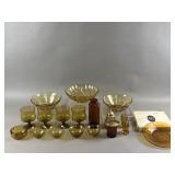 Vintage Amber Glassware, Avon & More