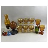 Vtg Amber Glassware, Anchor Hocking & More