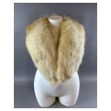 Vintage Satin Fur Lined Shoulder Cover Shaw