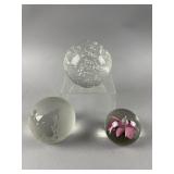 Vtg Crystal Globe Paperweight & More