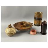 Vtg Ceramic Holland Squirrel/Acorn Dish & More
