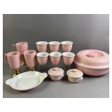 Vtg Hall Cups, Round Casserole, & More