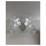 Vtg Clear Uranium Glass - Glows W/ 365 Black Light