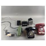 Vintage Rotary Phones & Various Electronics