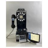 Vtg Pay Telephone 3 Coin Slot 1950
