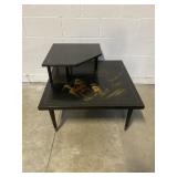 MCM Two Tier Hand Painted Oriental Table