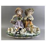 1970s XL Capodimonte Porcelain Figurine
