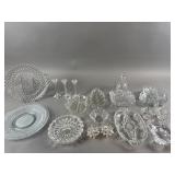Various Deep Cut Glassware