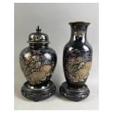 Vtg Japanese Imperial Kiku Porcelain Vases