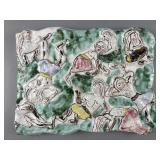 Vintage Ceramic Relief Plaque