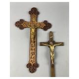 Vintage Wooden Crucifixes