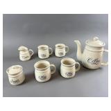 Vintage 7 Piece Ceramic Coffee Set