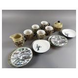 Japanese Porcelain Plates & Oriental Coffee Cups