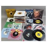 Lot of 7in Vinyl Records - Rod Stewart & More