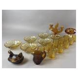 Vintage Amber Glass Ware & More