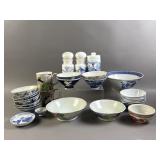 Vtg Lot of Asian Style Porcelain Dining Items