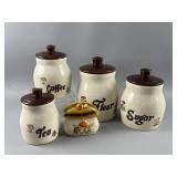 Vtg 1970ï¿½s Japan Ceramic Canister Set & More