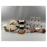 Vintage Lobster Glasses, Ceramic Pots & More