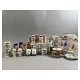 Vtg Japanese Salt & Pepper Shakers, Plates, & More