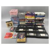 Lot of CDï¿½s, VHS & Cassette Tapes