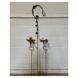 Vtg Iron Garden Stakes