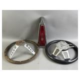 Vtg Cadillac Tail Light & Steering Wheels