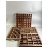Vtg Brown Wooden Display Shelves