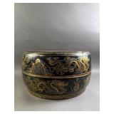 Large Chinese Black Lacquerwood Box