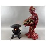 Oriental Geisha Statue & Lamp