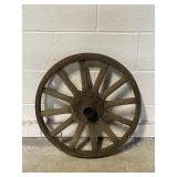 1910-1920ï¿½s Auto Wheel Rim with Wood Spokes