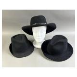 Vintage Black Hats Lot