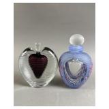Signed Studio Art Glass Perfume Bottles