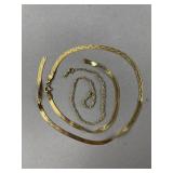14k Yellow Gold Herringbone Chain Necklace/More