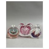 Signed Studio Art Glass Perfume Bottles