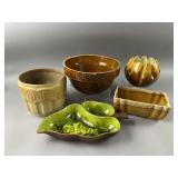 Vtg MCM Treasure Craft Snack Tray & More