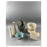 Vintage Barbotine Pottery Vase & More