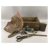 Vtg Traverse City Crate, Cow Bells & More