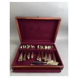 Vintage Gold Colored Flatware Set